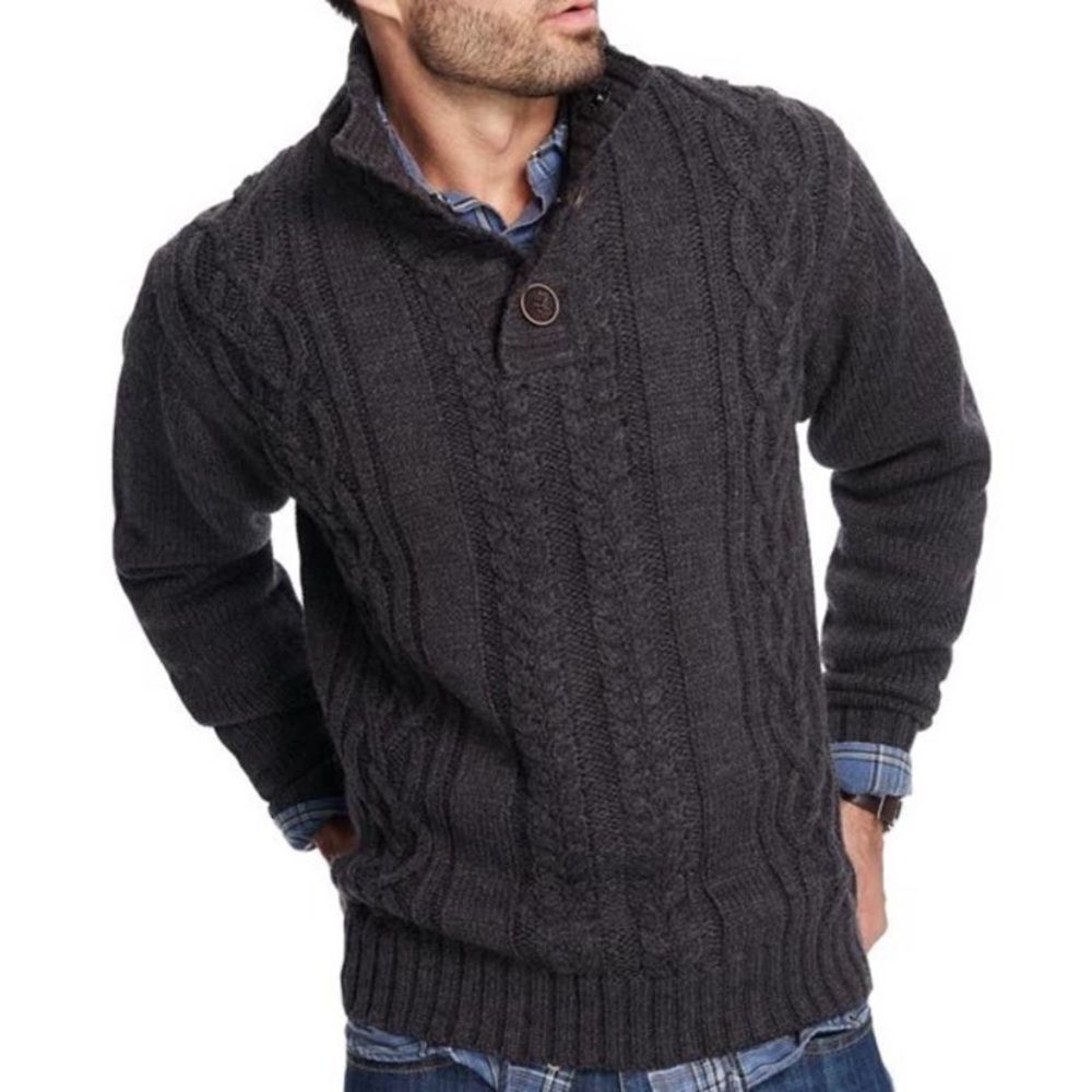 Weatherproof NWT Weatherproof Vintage Cable Knit Pullover Sweater Medium Gray